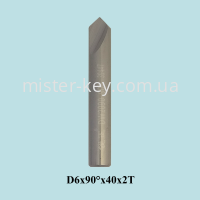 Cutter carbide DW2090 P-695 D6x90° x40x2T