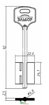 Ельбор 12 короткий широкий