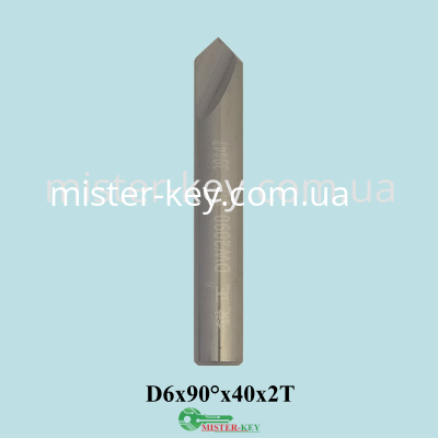 Cutter carbide DW2090 P-695 D6x90° x40x2T
